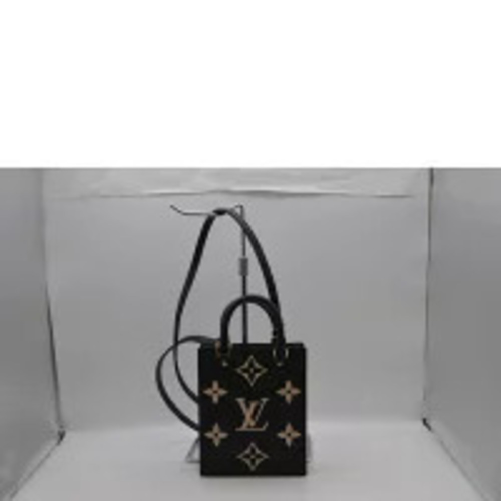 Louis Vuitton Bicolor Sac AB Monogram Empreinte Plat Brown